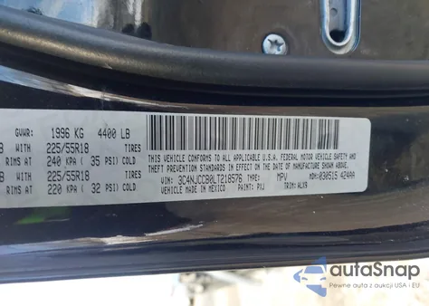 2020 Jeep Compass Limited Fwd z USA, uszkodzony, nr VIN 3C4NJCCB0LT218576